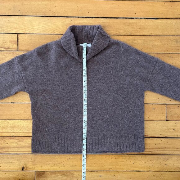 H by Halston Cashmere and Merino Wool Blend Taupe Turtleneck Sweater, Size Small - Picture 10 of 10